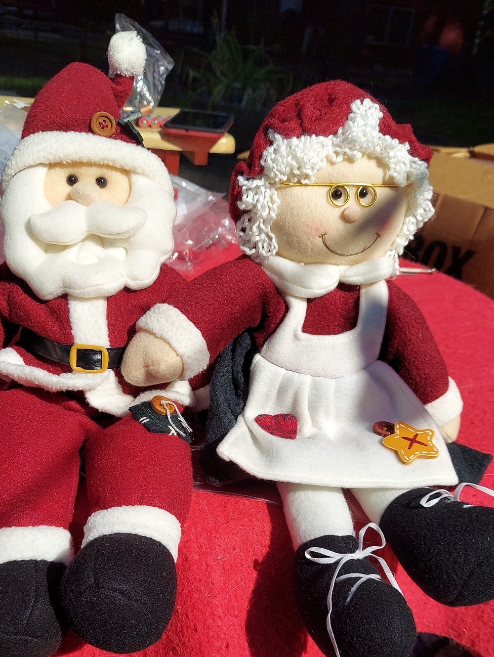 Santa and Mrs. Claus Plush Set - Holiday Home Décor ~sitter Set
